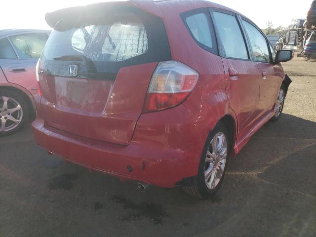 JHMGE87459S048438 - 2009 HONDA FIT RED photo 4