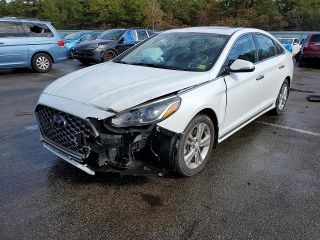 5NPE34AF0KH781647 - 2019 HYUNDAI SONATA LIM WHITE photo 2