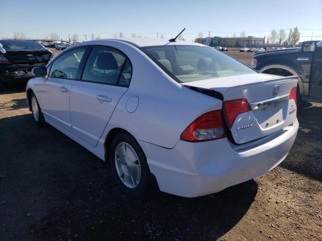 JHMFA36259S800326 - 2009 HONDA CIVIC HYBR WHITE photo 3