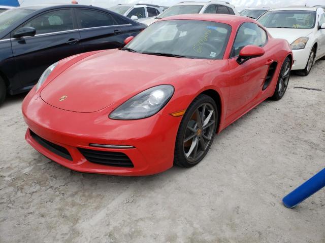 WP0AA2A89JK262204 - 2018 PORSCHE CAYMAN RED photo 2