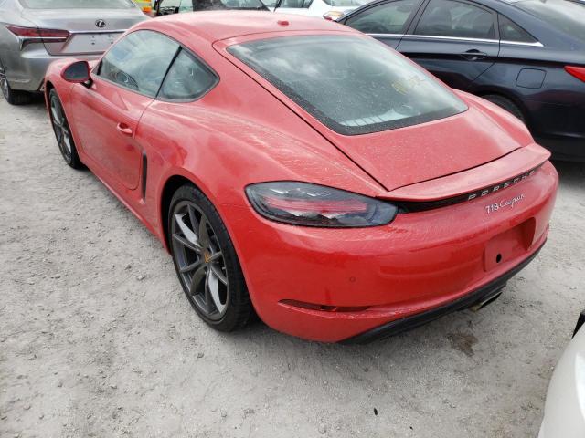 WP0AA2A89JK262204 - 2018 PORSCHE CAYMAN RED photo 3