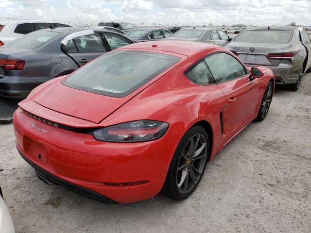 WP0AA2A89JK262204 - 2018 PORSCHE CAYMAN RED photo 4