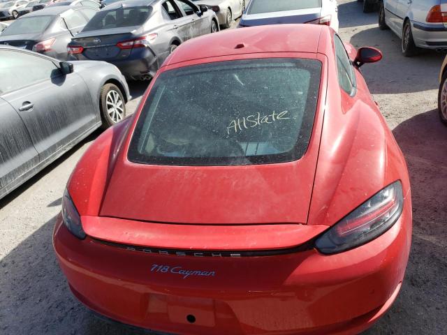 WP0AA2A89JK262204 - 2018 PORSCHE CAYMAN RED photo 6