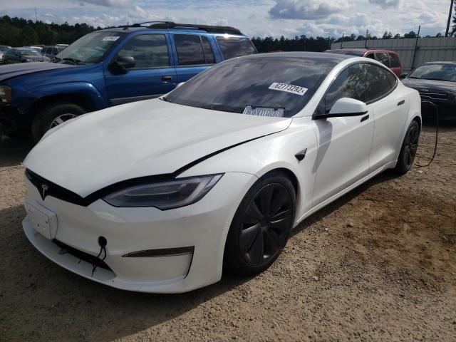 5YJSA1E57MF441969 - 2021 TESLA MODEL S Սպիտակ լուսանկար 2