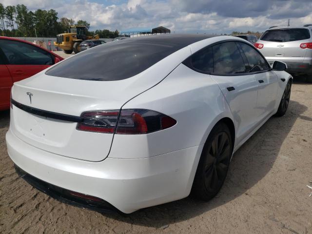5YJSA1E57MF441969 - 2021 TESLA MODEL S Սպիտակ լուսանկար 4