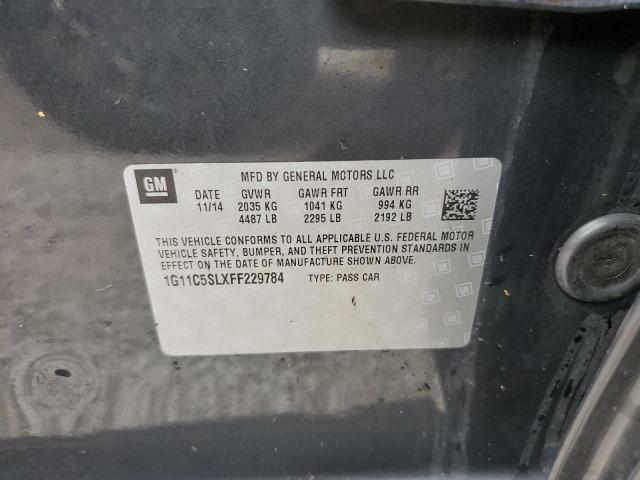 1G11C5SLXFF229784 - 2015 CHEVROLET MALIBU 1LT 石墨色 照片 10