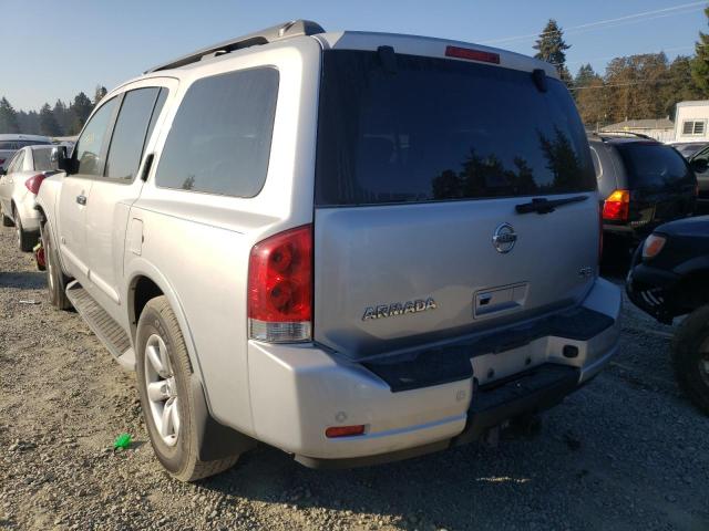 5N1AA08C08N624147 - 2008 NISSAN ARMADA SE SILVER photo 3