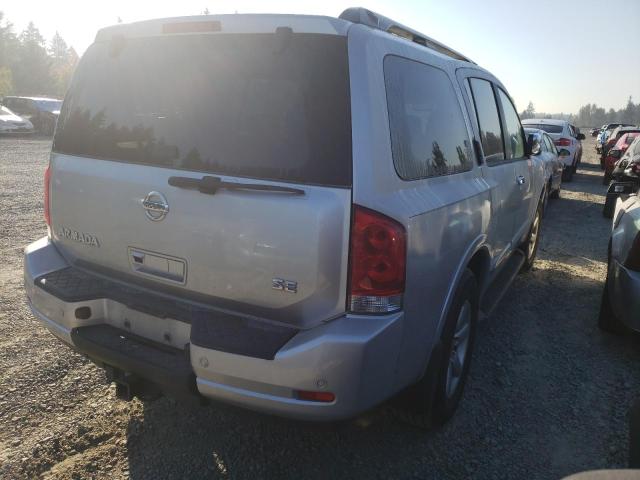 5N1AA08C08N624147 - 2008 NISSAN ARMADA SE SILVER photo 4