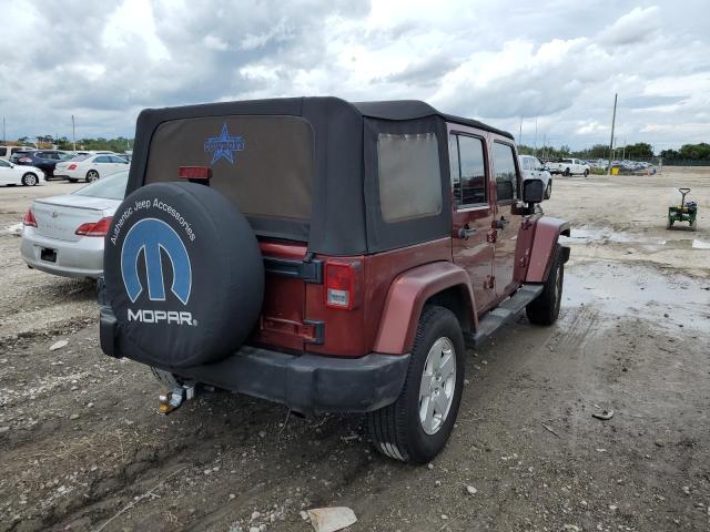 1J4GA59167L156275 - 2007 JEEP WRANGLER S MAROON photo 4