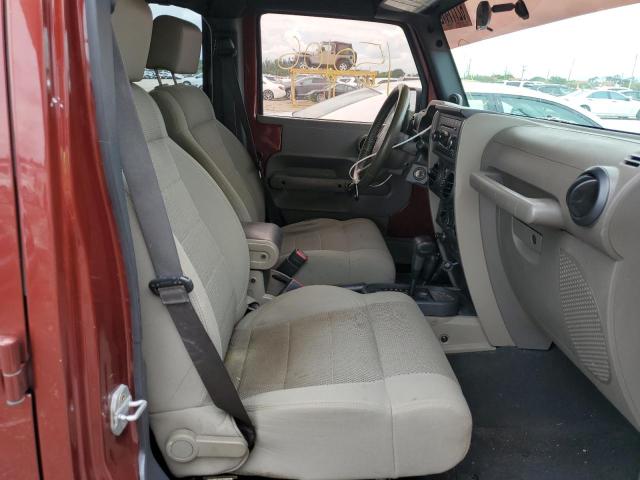 1J4GA59167L156275 - 2007 JEEP WRANGLER S MAROON photo 5