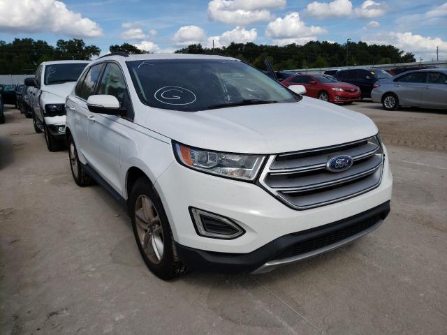 2FMTK3J99FBC29639 - 2015 FORD EDGE SEL WHITE photo 1