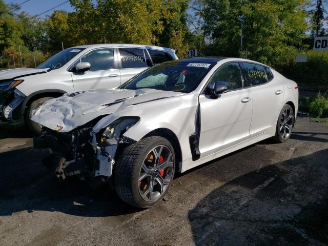 KNAE45LC6L6084627 - 2020 KIA STINGER GT WHITE photo 2