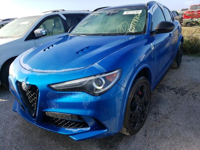 ZASPAKEV7N7D34334 - 2022 ALFA ROMEO STELVIO QU BLUE photo 2