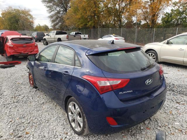 KMHD35LE1DU022774 - 2013 HYUNDAI ELANTRA GT BLUE photo 3