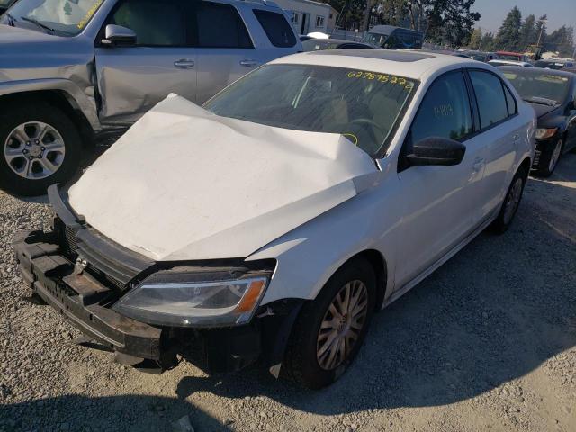 3VW2K7AJ5DM274491 - 2013 VOLKSWAGEN JETTA BASE WHITE photo 2