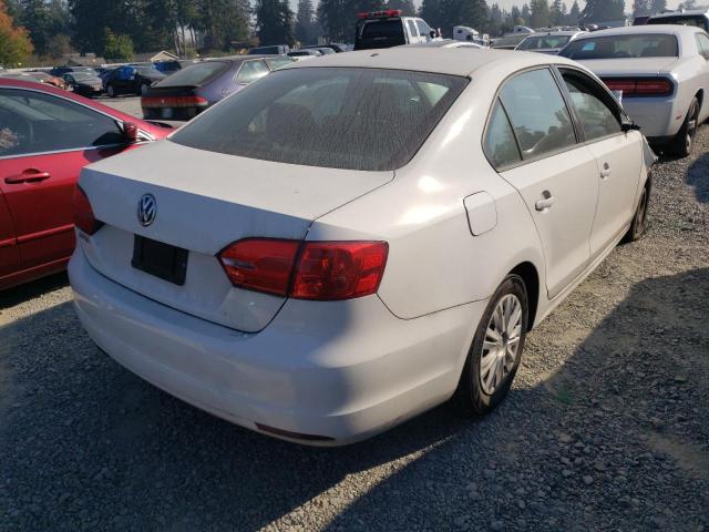 3VW2K7AJ5DM274491 - 2013 VOLKSWAGEN JETTA BASE WHITE photo 4