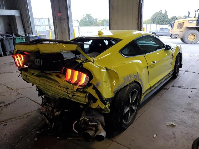 1FA6P8R06M5551023 - 2021 FORD MUSTANG MA YELLOW photo 4