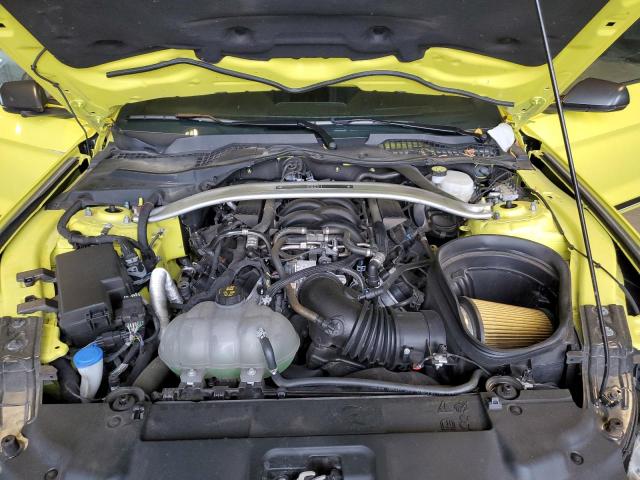 1FA6P8R06M5551023 - 2021 FORD MUSTANG MA YELLOW photo 7