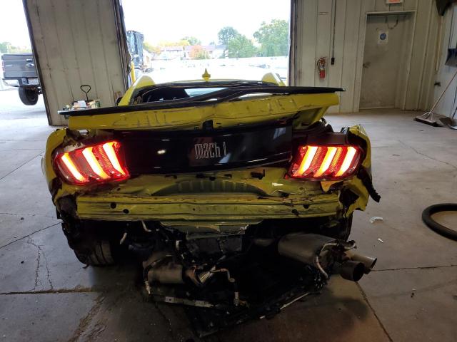 1FA6P8R06M5551023 - 2021 FORD MUSTANG MA YELLOW photo 9