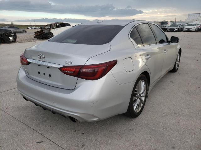 JN1EV7AR4KM558753 - 2019 INFINITI Q50 LUXE SILVER photo 4