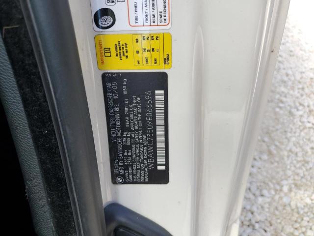 WBAWC73509E063596 - 2009 BMW 335 XI WHITE photo 10