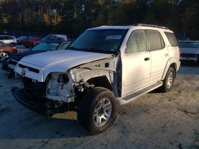 5TDBT44A17S278133 - 2007 TOYOTA SEQUOIA WHITE photo 2