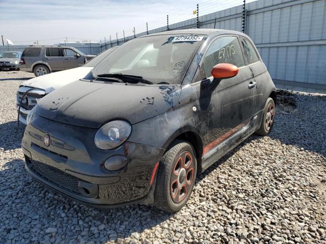 3C3CFFGE5FT503801 - 2015 FIAT 500 ELECTR BLACK photo 2