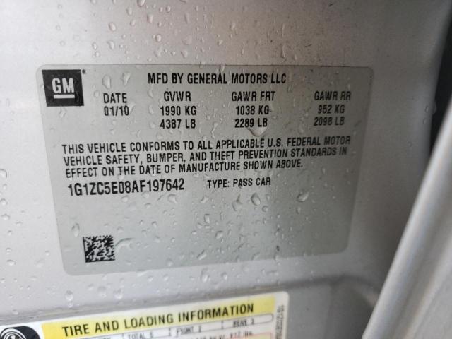 1G1ZC5E08AF197642 - 2010 CHEVROLET MALIBU 1LT უცნობი - მიუღებელი მარაგისთვის ფოტო 10