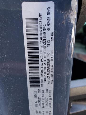 3C6URVJG6KE544990 - 2019 RAM PROMASTER GRAY photo 10