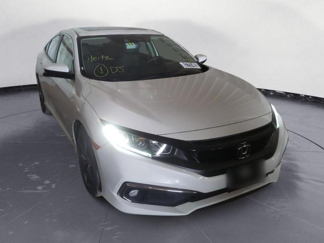 JHMFC1F76KX006986 - 2019 HONDA CIVIC EXL أبيض صورة 1