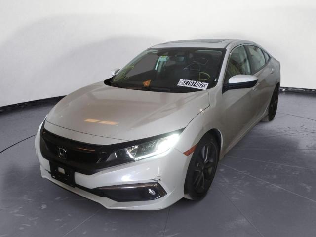 JHMFC1F76KX006986 - 2019 HONDA CIVIC EXL أبيض صورة 2