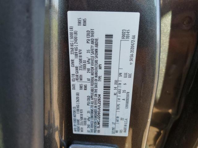 5LMCJ2D93JUL22634 - 2018 LINCOLN MKC SELECT 灰色 照片 10