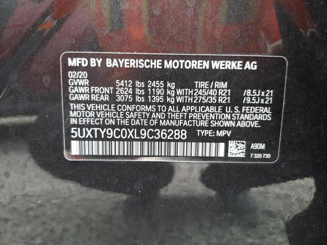 5UXTY9C0XL9C36288 - 2020 BMW X3 XDRIVEM 黑色 照片 10