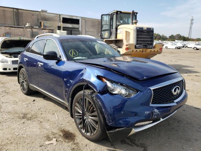 JN8CS1MWXHM410986 - 2017 INFINITI QX70 BLUE photo 1