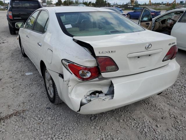 JTHBF30G636020047 - 2003 LEXUS ES 300 WHITE photo 9