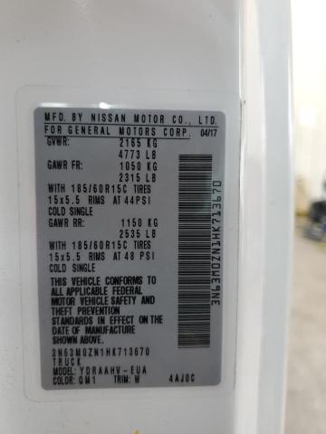 3N63M0ZN1HK713670 - 2017 CHEVROLET CITY EXPRE Ağ foto 10