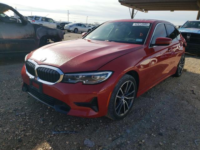 WBA5R1C55KAK07888 - 2019 BMW 330I RED photo 2