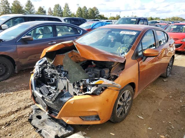 3N1CN8EV5LL802071 - 2020 NISSAN VERSA SV ORANGE photo 2