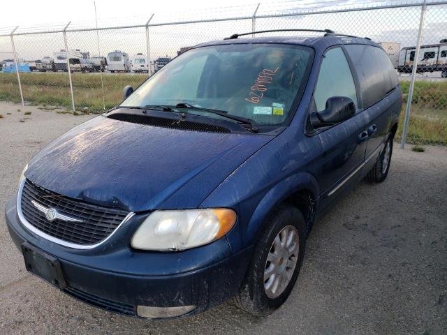 2C8GP54L03R166913 - 2003 CHRYSLER TOWN & COU BLUE photo 2