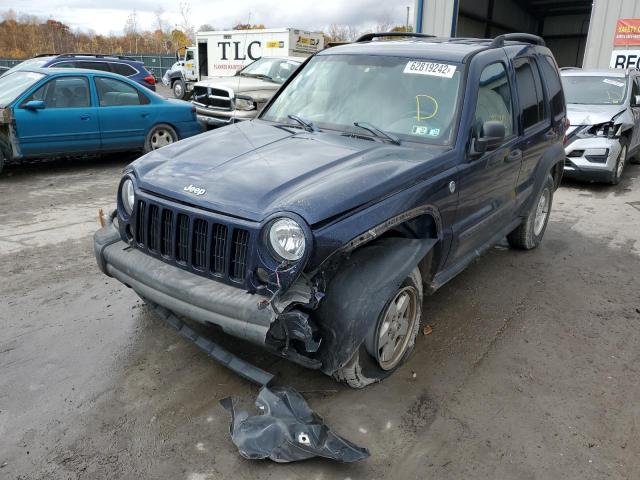 1J4GL48K36W223510 - 2006 JEEP LIBERTY SP BLUE photo 2