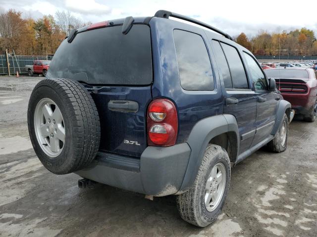 1J4GL48K36W223510 - 2006 JEEP LIBERTY SP BLUE photo 4