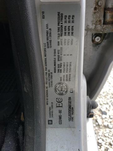 1GCJSDDE5A8132184 - 2010 CHEVROLET COLORADO L SILVER photo 10