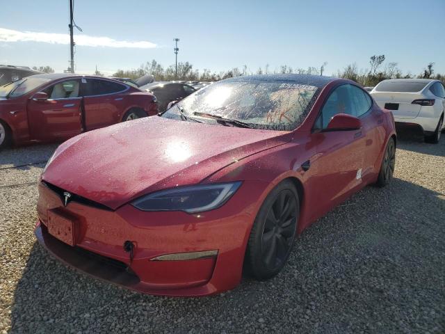 5YJSA1E57NF490462 - 2022 TESLA MODEL S Կարմիր լուսանկար 2