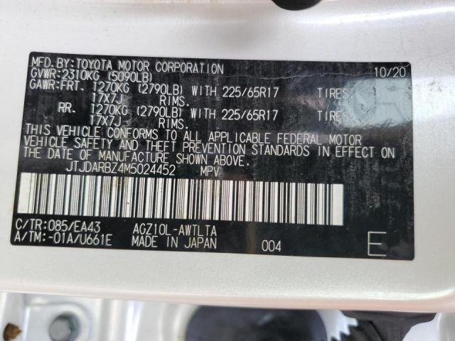 JTJDARBZ4M5024452 - 2021 LEXUS NX 300 BAS 白色 照片 10