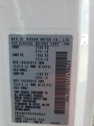 3N63M0YN5FK698623 - 2015 CHEVROLET CITY EXPRE 白色 照片 10