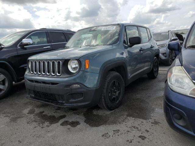 ZACCJAAB9HPF48052 - 2017 JEEP RENEGADE S GRAY photo 2