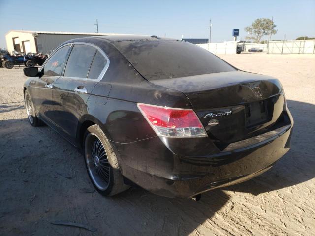 1HGCP36838A067156 - 2008 HONDA ACCORD EXL BLACK photo 3