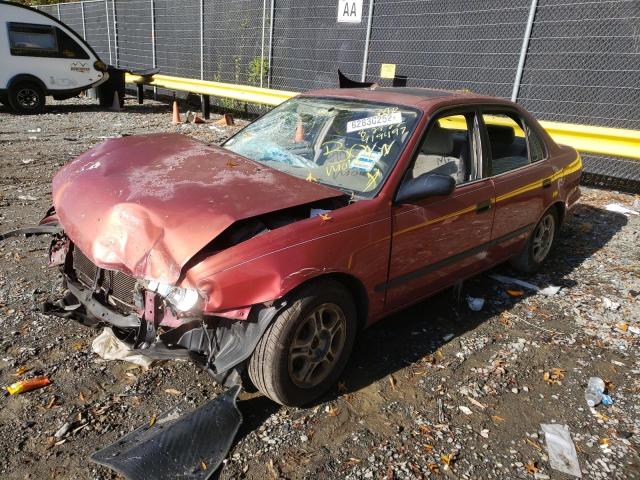 1Y1SK548X2Z419497 - 2002 CHEVROLET GEO PRIZM წითელი ფოტო 2