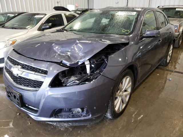 1G11G5SX0DF215946 - 2013 CHEVROLET MALIBU 3LT ლურჯი ფოტო 2