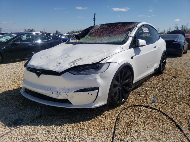 7SAXCBE60NF331994 - 2022 TESLA MODEL X WHITE photo 2